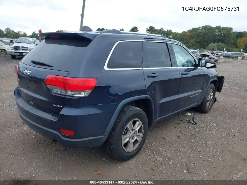 1C4RJFAG0FC675731 2015 Jeep Grand Cherokee Laredo