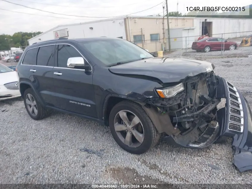 2015 Jeep Grand Cherokee Limited VIN: 1C4RJFBG5FC600215 Lot: 40445040