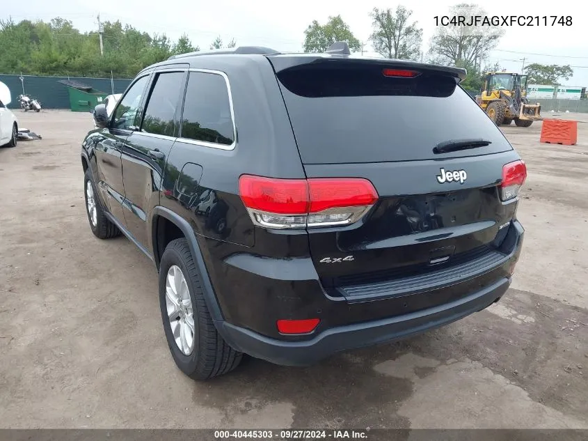 1C4RJFAGXFC211748 2015 Jeep Grand Cherokee Laredo