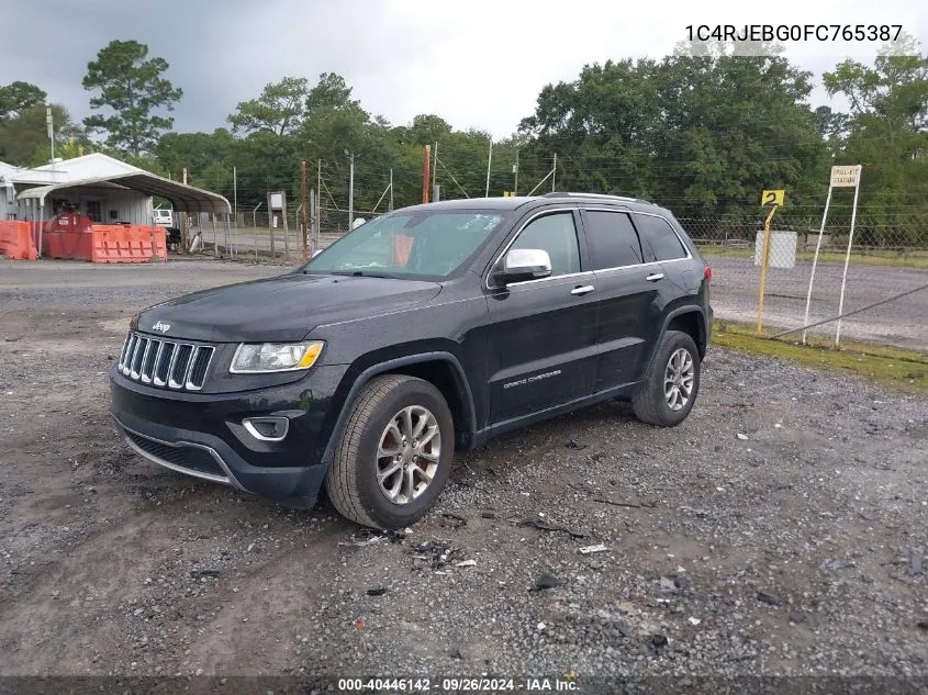 1C4RJEBG0FC765387 2015 Jeep Grand Cherokee Limited