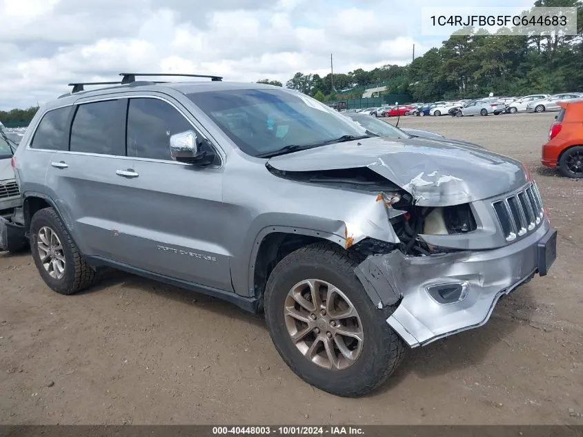 2015 Jeep Grand Cherokee Limited VIN: 1C4RJFBG5FC644683 Lot: 40448003