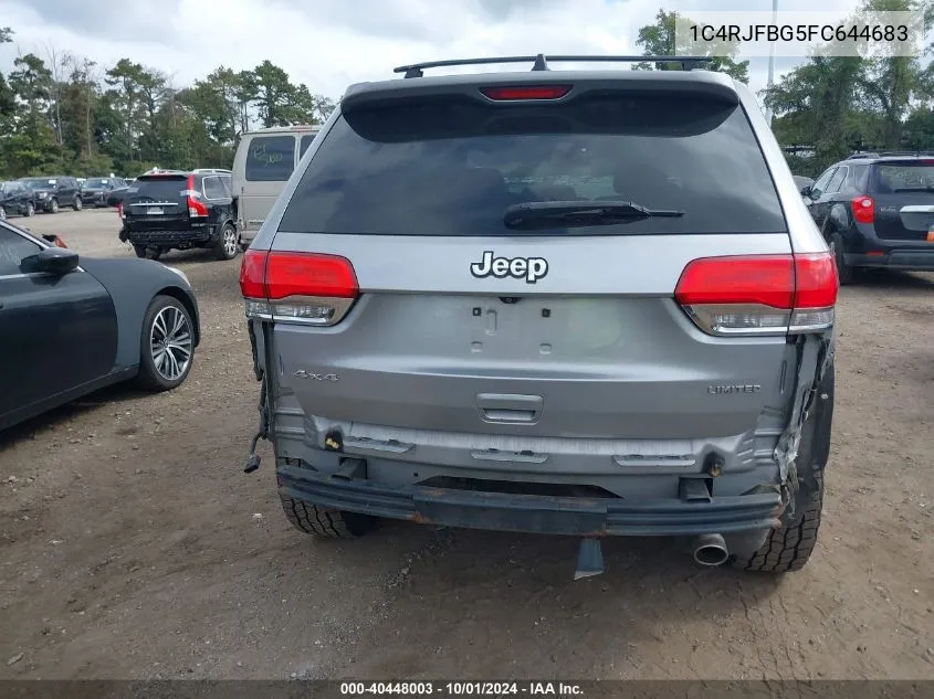 1C4RJFBG5FC644683 2015 Jeep Grand Cherokee Limited