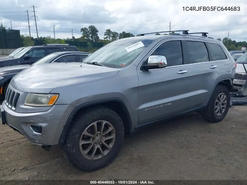 1C4RJFBG5FC644683 2015 Jeep Grand Cherokee Limited