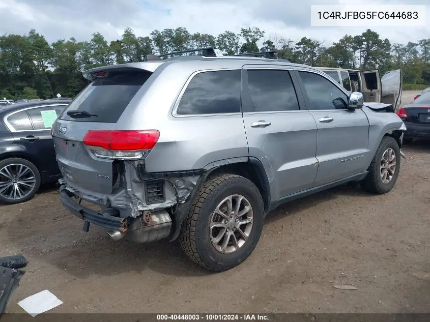 1C4RJFBG5FC644683 2015 Jeep Grand Cherokee Limited