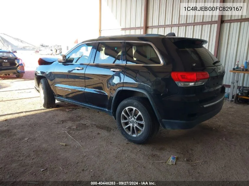 1C4RJEBG0FC829167 2015 Jeep Grand Cherokee Limited