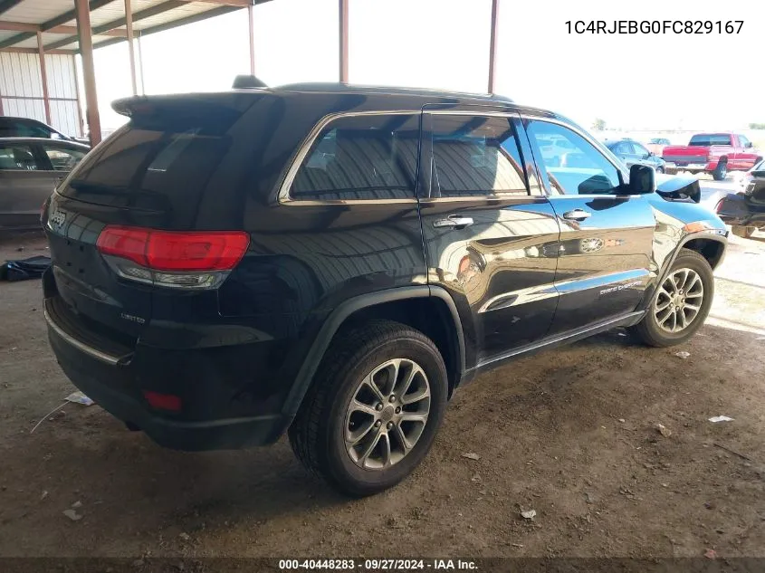 1C4RJEBG0FC829167 2015 Jeep Grand Cherokee Limited