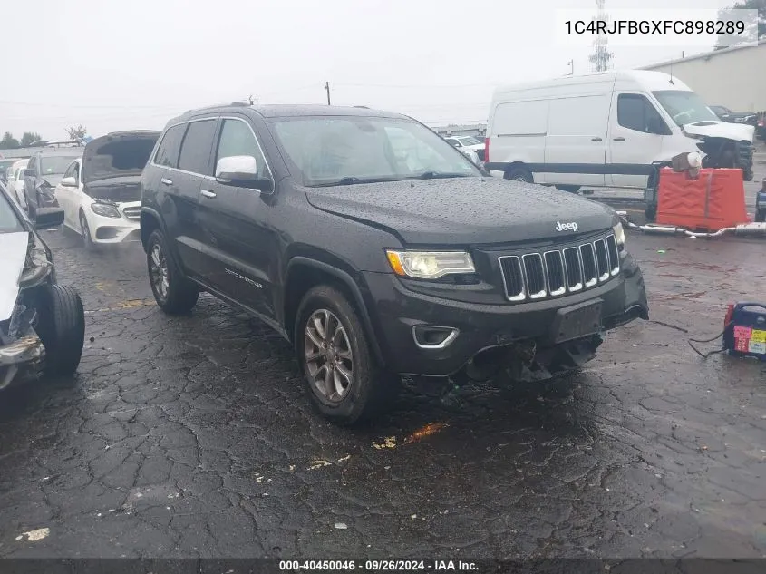 2015 Jeep Grand Cherokee Limited VIN: 1C4RJFBGXFC898289 Lot: 40450046