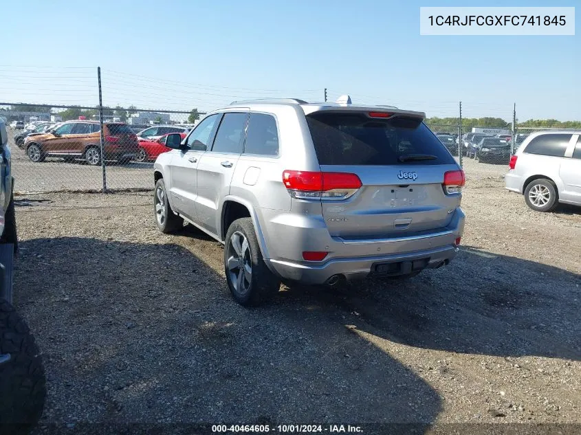 1C4RJFCGXFC741845 2015 Jeep Grand Cherokee Overland