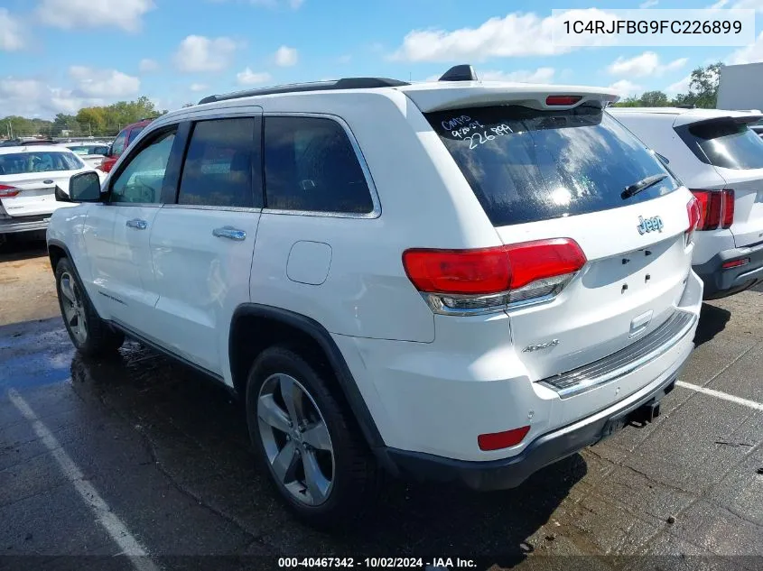 2015 Jeep Grand Cherokee Limited VIN: 1C4RJFBG9FC226899 Lot: 40467342