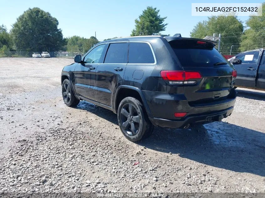 1C4RJEAG2FC152432 2015 Jeep Grand Cherokee Laredo