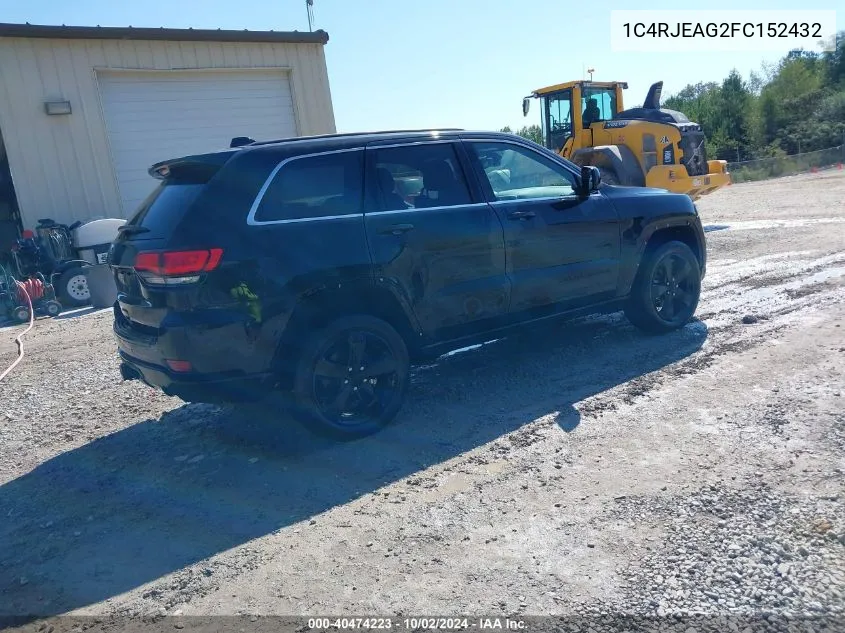 2015 Jeep Grand Cherokee Laredo VIN: 1C4RJEAG2FC152432 Lot: 40474223