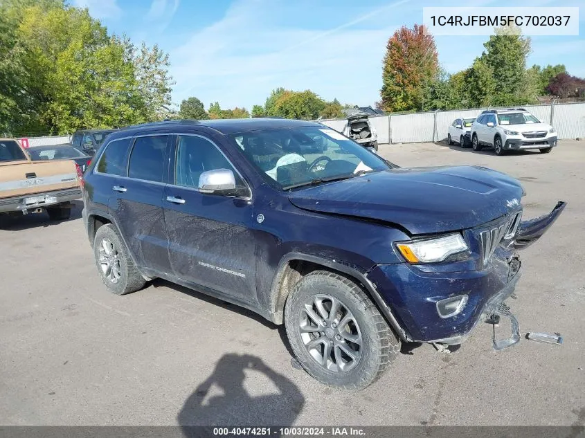 2015 Jeep Grand Cherokee Limited VIN: 1C4RJFBM5FC702037 Lot: 40474251