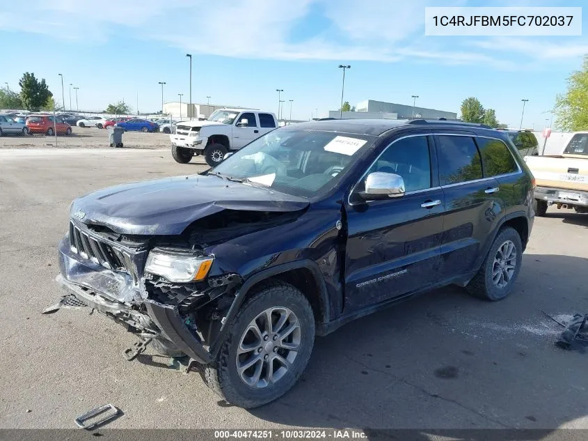 2015 Jeep Grand Cherokee Limited VIN: 1C4RJFBM5FC702037 Lot: 40474251