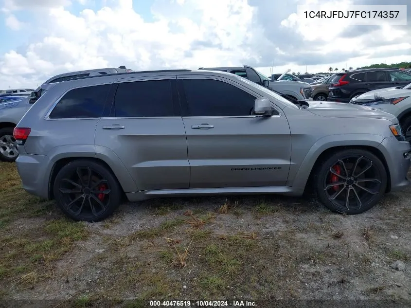 2015 Jeep Grand Cherokee Srt VIN: 1C4RJFDJ7FC174357 Lot: 40476519