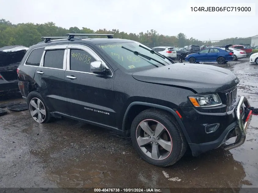 2015 Jeep Grand Cherokee Limited VIN: 1C4RJEBG6FC719000 Lot: 40476738