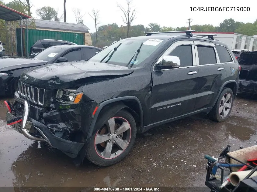 2015 Jeep Grand Cherokee Limited VIN: 1C4RJEBG6FC719000 Lot: 40476738