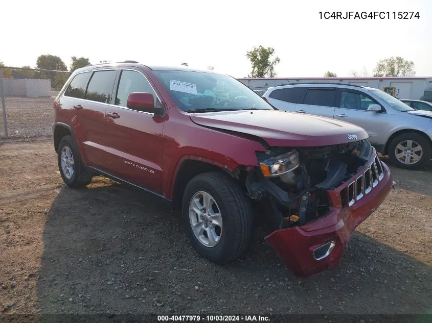 2015 Jeep Grand Cherokee Laredo VIN: 1C4RJFAG4FC115274 Lot: 40477979