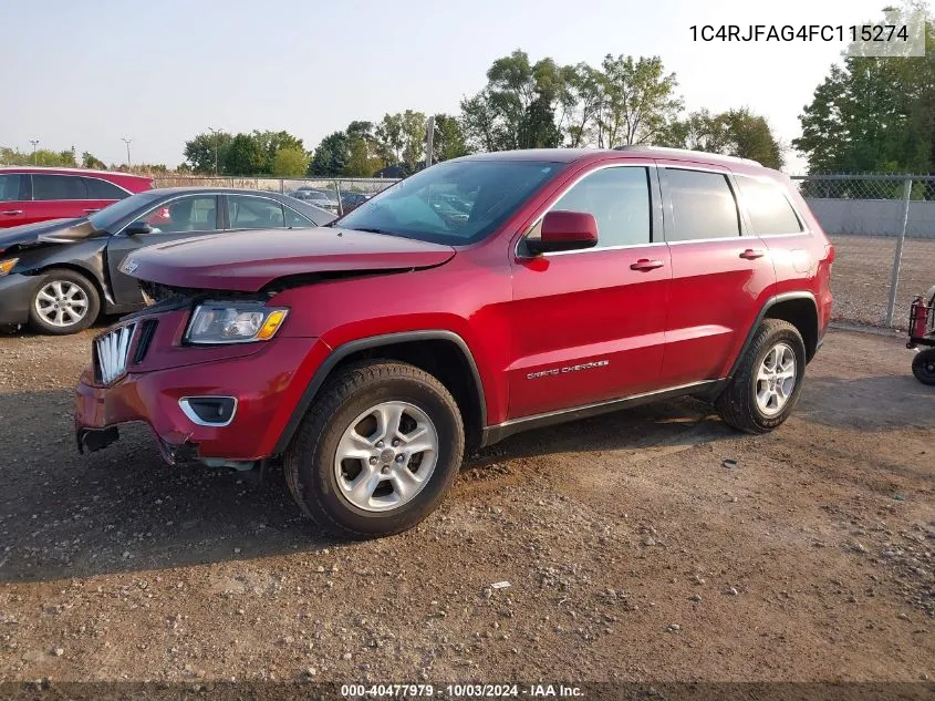 2015 Jeep Grand Cherokee Laredo VIN: 1C4RJFAG4FC115274 Lot: 40477979