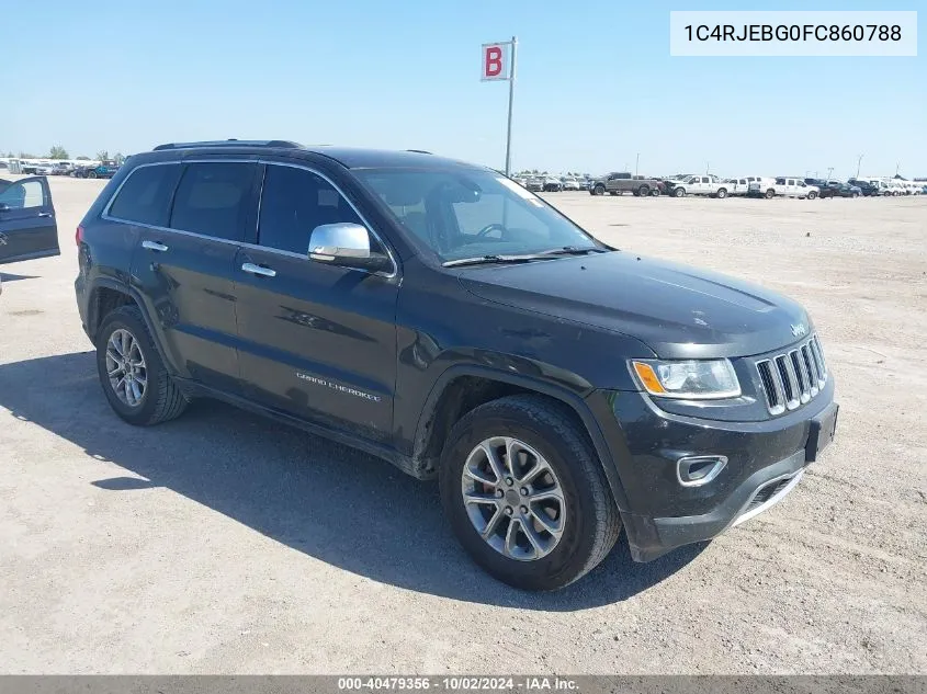 2015 Jeep Grand Cherokee Limited VIN: 1C4RJEBG0FC860788 Lot: 40479356