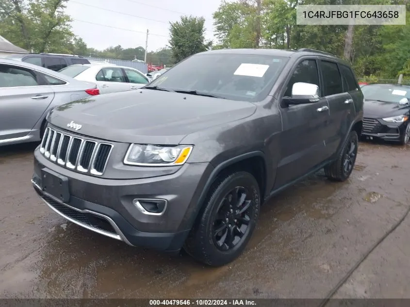 2015 Jeep Grand Cherokee Limited VIN: 1C4RJFBG1FC643658 Lot: 40479546