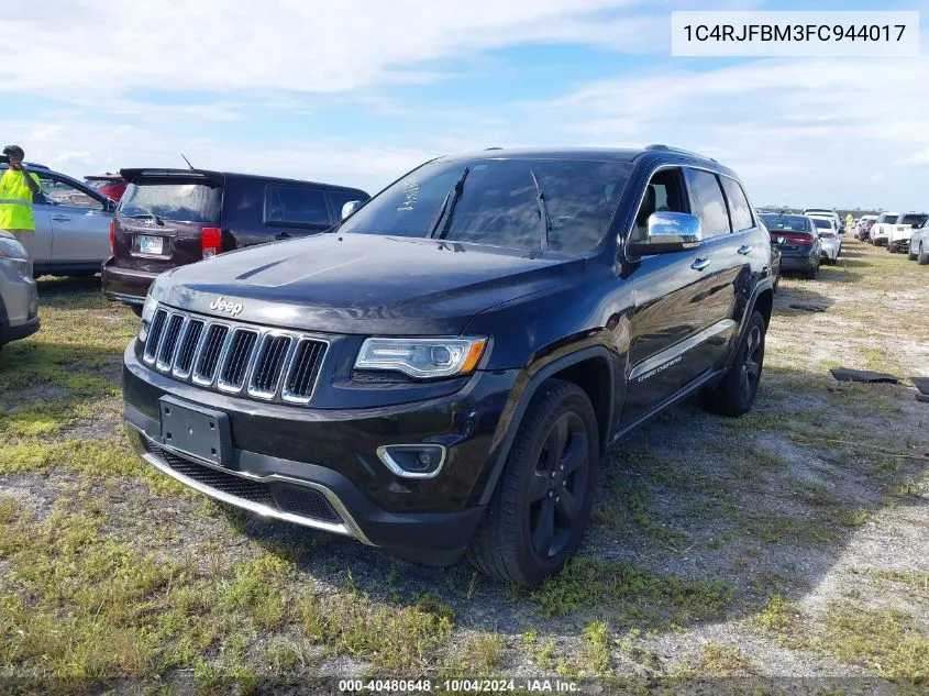 2015 Jeep Grand Cherokee Limited VIN: 1C4RJFBM3FC944017 Lot: 40480648