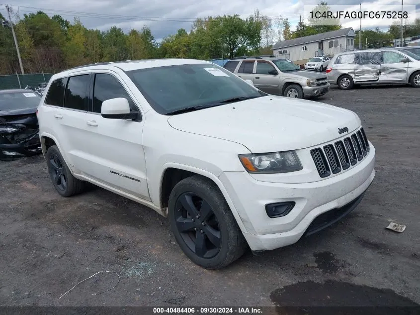 2015 Jeep Grand Cherokee Altitude VIN: 1C4RJFAG0FC675258 Lot: 40484406