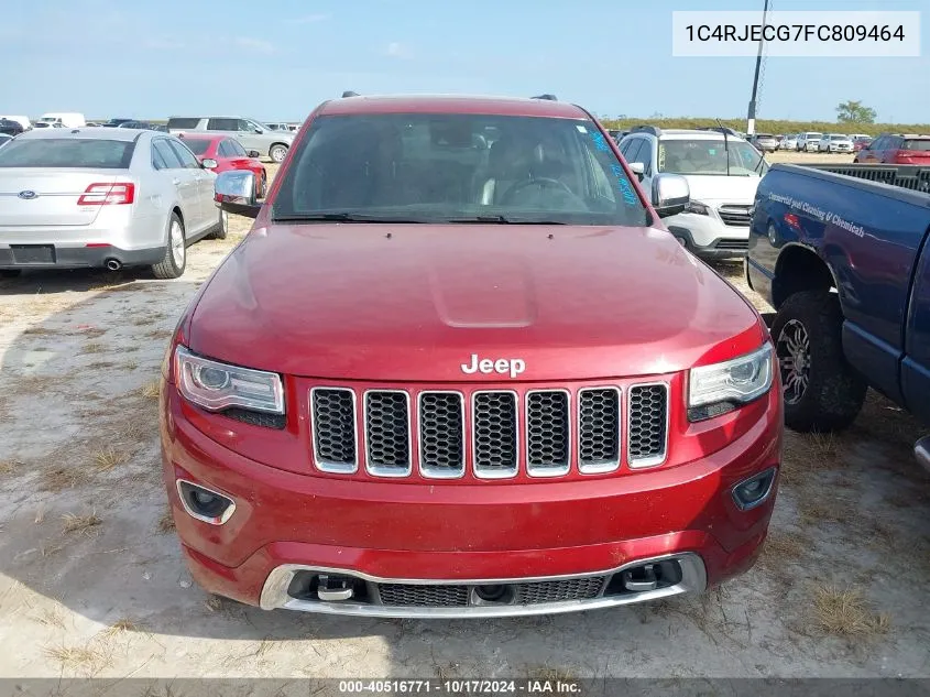 1C4RJECG7FC809464 2015 Jeep Grand Cherokee Overland