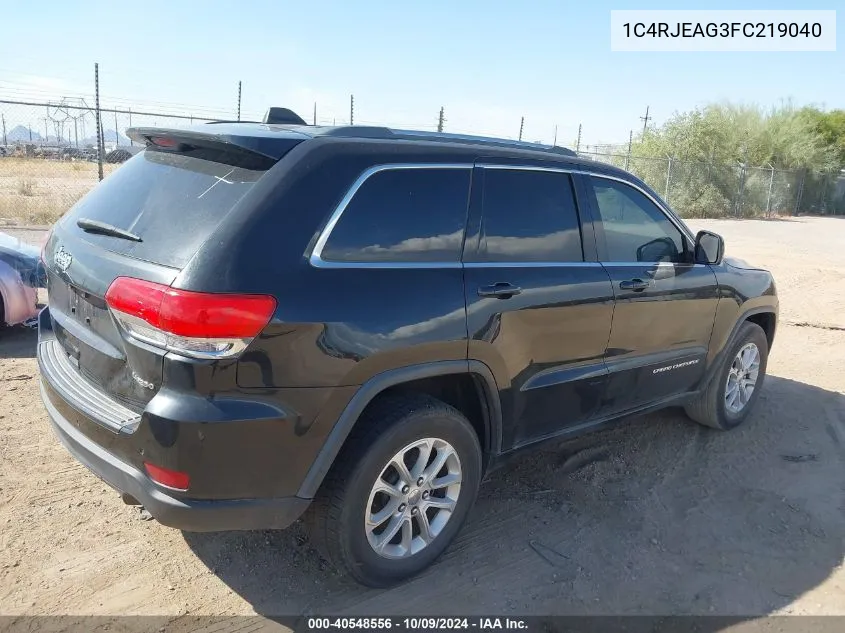 1C4RJEAG3FC219040 2015 Jeep Grand Cherokee Laredo