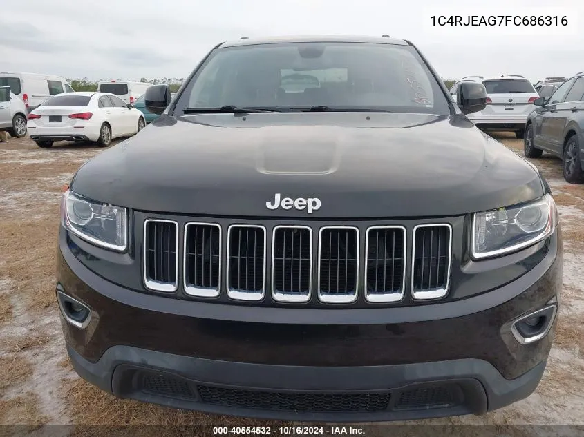 2015 Jeep Grand Cherokee Laredo VIN: 1C4RJEAG7FC686316 Lot: 40554532