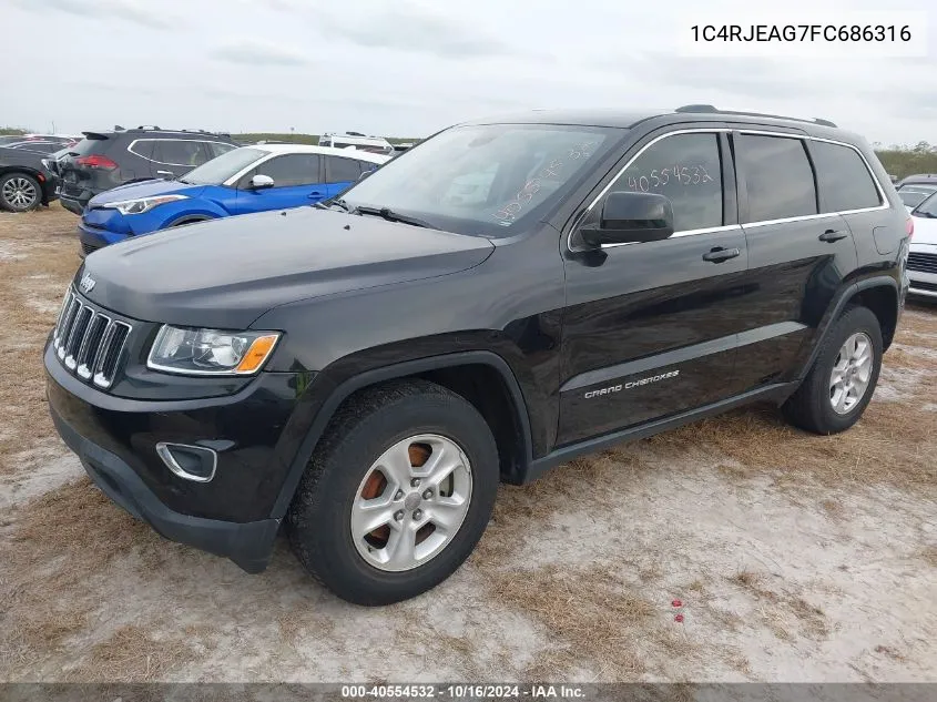 2015 Jeep Grand Cherokee Laredo VIN: 1C4RJEAG7FC686316 Lot: 40554532