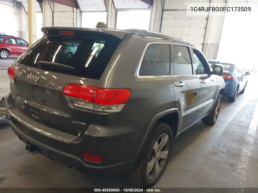 2015 Jeep Grand Cherokee Limited VIN: 1C4RJFBG0FC173509 Lot: 40559000