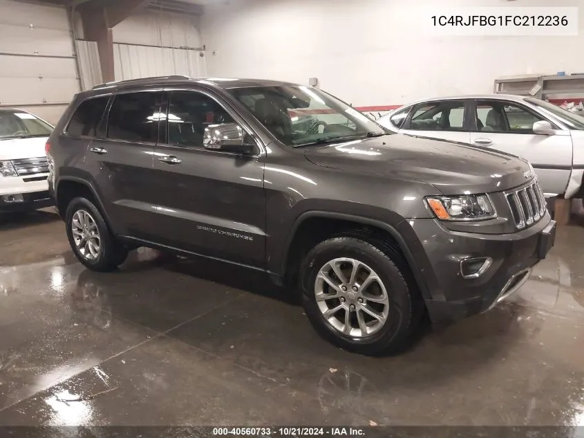 2015 Jeep Grand Cherokee Limited VIN: 1C4RJFBG1FC212236 Lot: 40560733