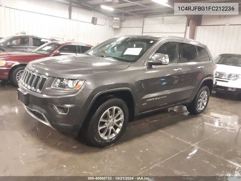 2015 Jeep Grand Cherokee Limited VIN: 1C4RJFBG1FC212236 Lot: 40560733