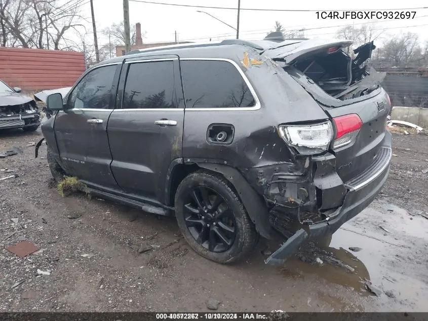 2015 Jeep Grand Cherokee Limited VIN: 1C4RJFBGXFC932697 Lot: 40572262