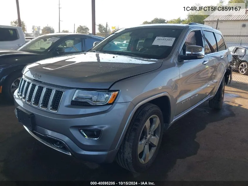 2015 Jeep Grand Cherokee Overland VIN: 1C4RJFCT5FC859167 Lot: 40595205