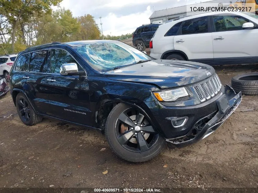 2015 Jeep Grand Cherokee Overland VIN: 1C4RJFCM5FC239217 Lot: 40609571