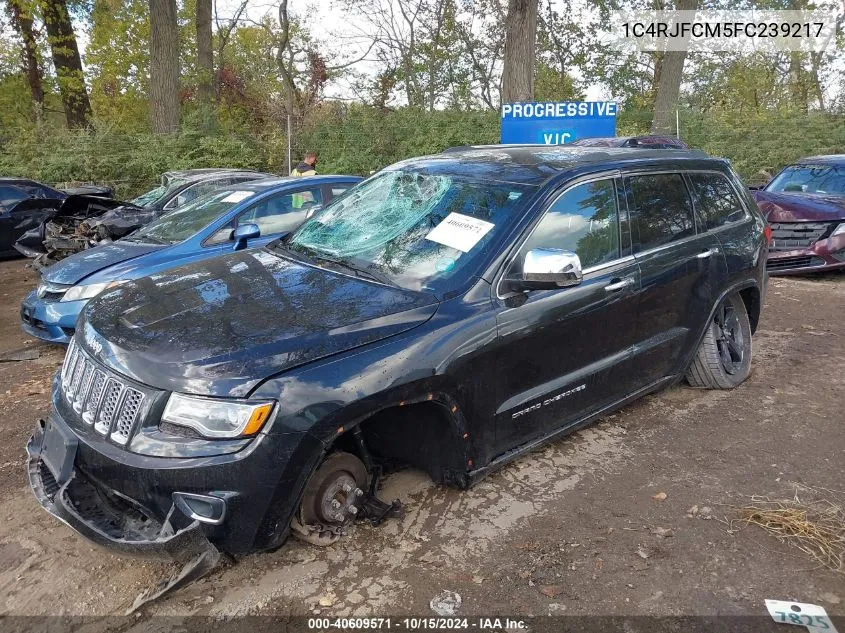 2015 Jeep Grand Cherokee Overland VIN: 1C4RJFCM5FC239217 Lot: 40609571