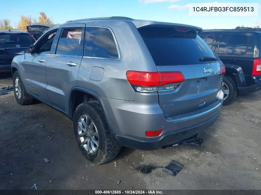 2015 Jeep Grand Cherokee Limited VIN: 1C4RJFBG3FC859513 Lot: 40612685