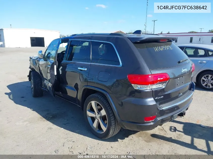 2015 Jeep Grand Cherokee Overland VIN: 1C4RJFCG7FC638642 Lot: 40615318