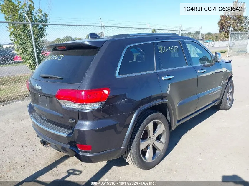 2015 Jeep Grand Cherokee Overland VIN: 1C4RJFCG7FC638642 Lot: 40615318