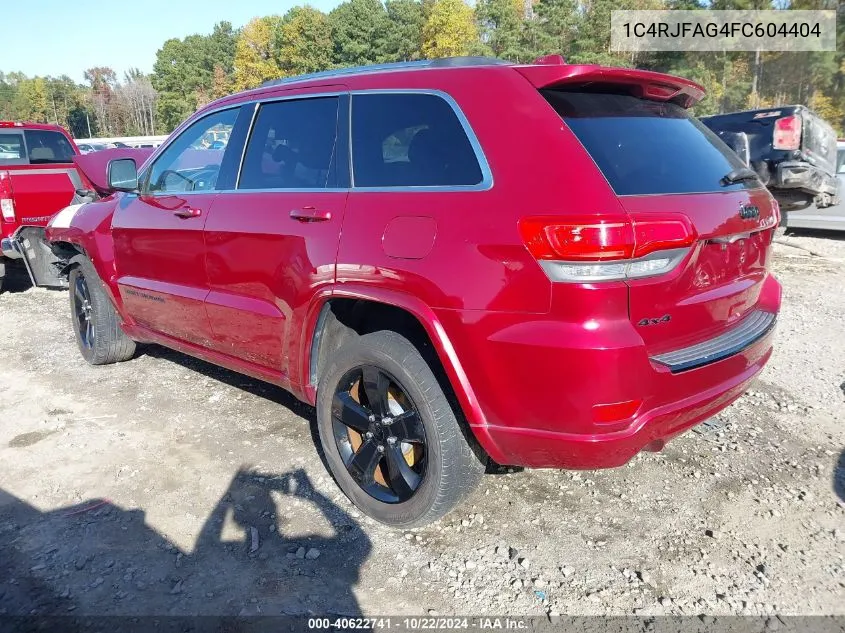 2015 Jeep Grand Cherokee Altitude VIN: 1C4RJFAG4FC604404 Lot: 40622741