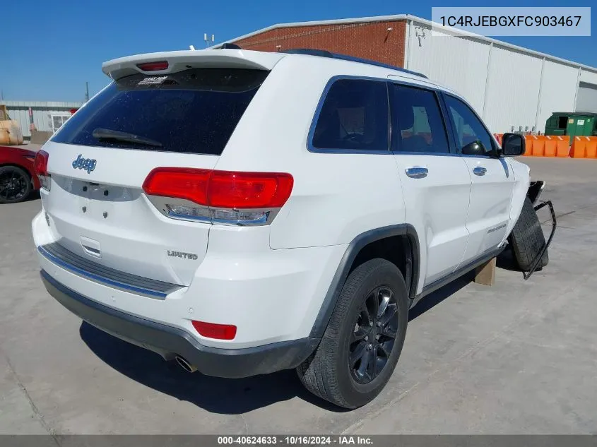 1C4RJEBGXFC903467 2015 Jeep Grand Cherokee Limited