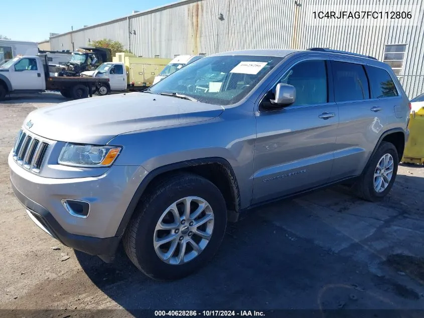 2015 Jeep Grand Cherokee Laredo VIN: 1C4RJFAG7FC112806 Lot: 40628286