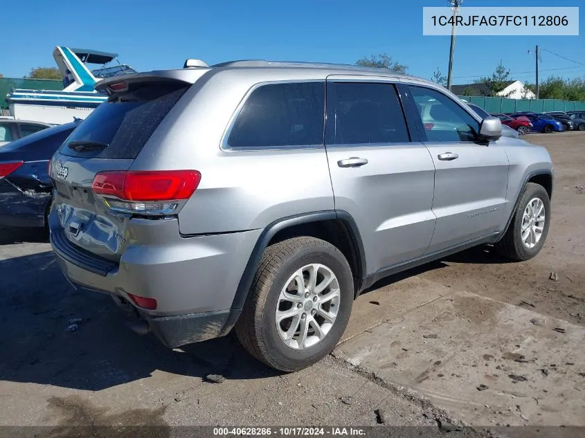 2015 Jeep Grand Cherokee Laredo VIN: 1C4RJFAG7FC112806 Lot: 40628286