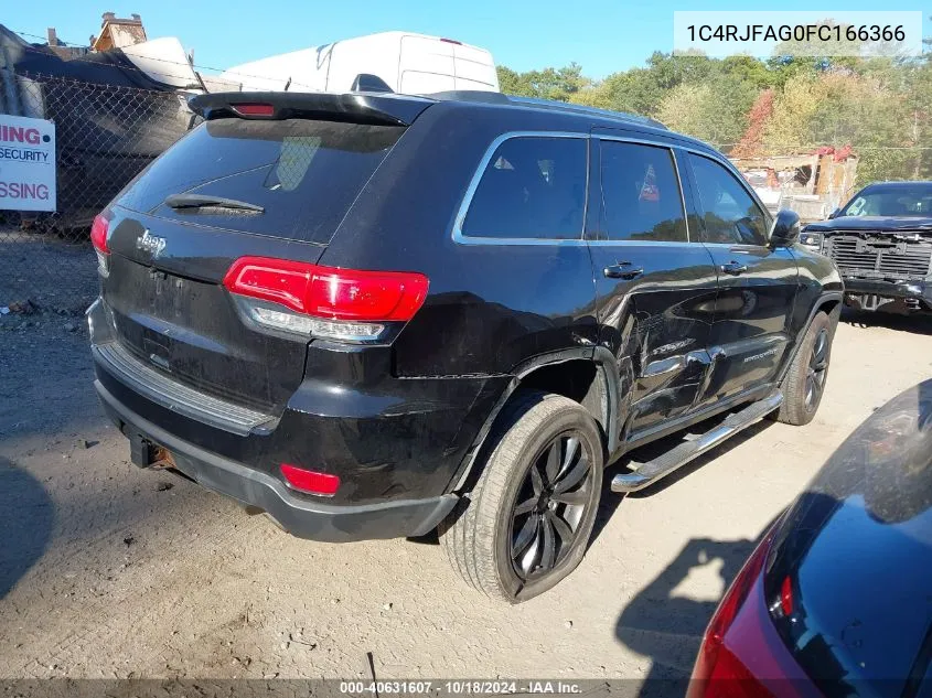 2015 Jeep Grand Cherokee Laredo VIN: 1C4RJFAG0FC166366 Lot: 40631607