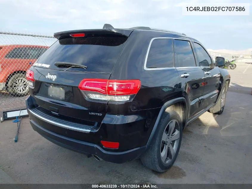 1C4RJEBG2FC707586 2015 Jeep Grand Cherokee Limited