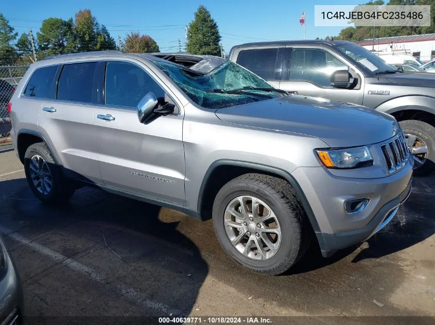 2015 Jeep Grand Cherokee Limited VIN: 1C4RJEBG4FC235486 Lot: 40639771