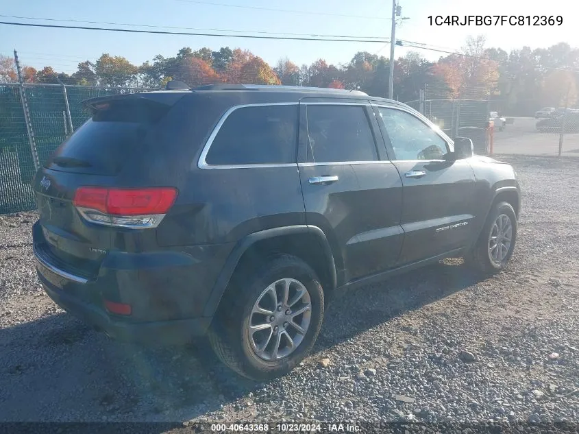 2015 Jeep Grand Cherokee Limited VIN: 1C4RJFBG7FC812369 Lot: 40643368