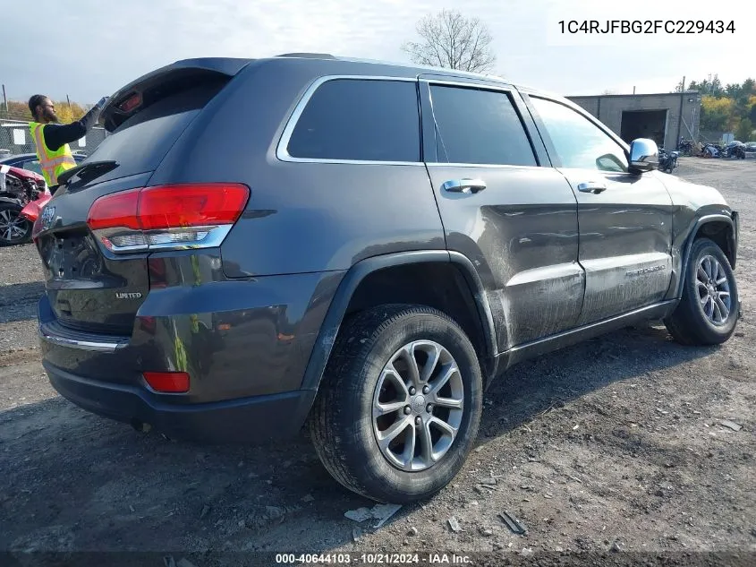 2015 Jeep Grand Cherokee Limited VIN: 1C4RJFBG2FC229434 Lot: 40644103