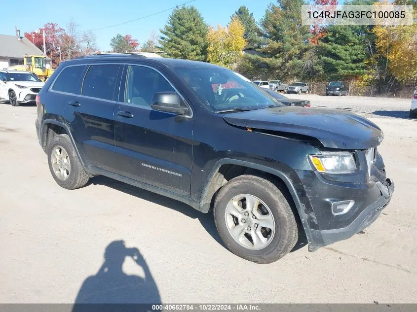 2015 Jeep Grand Cherokee Laredo VIN: 1C4RJFAG3FC100085 Lot: 40652784